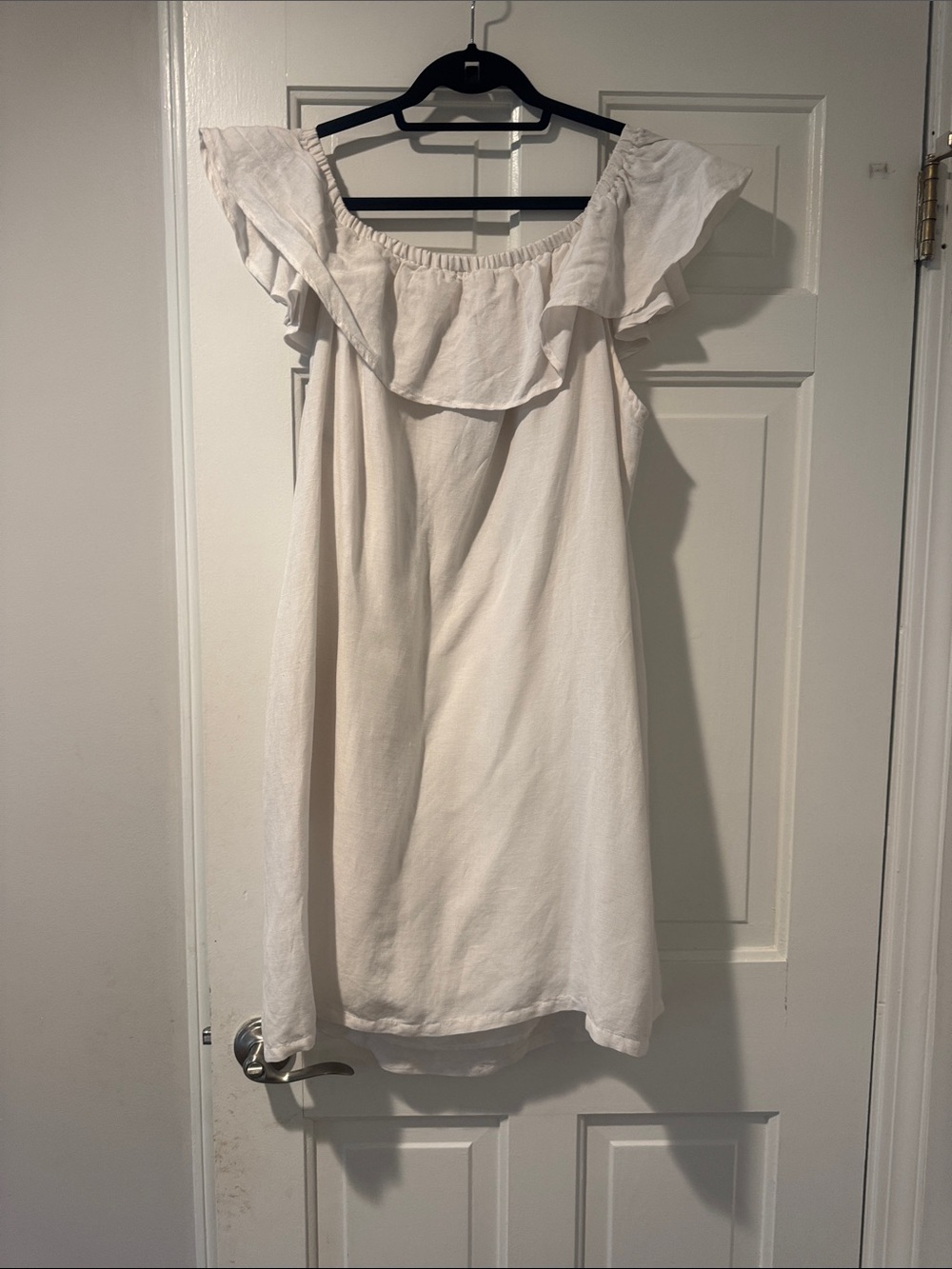 Tommy Bahama White Ruffle Off-Shoulder Dress